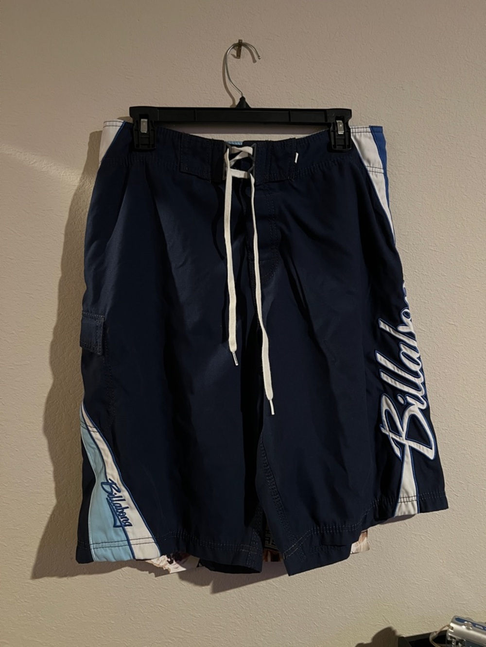 Vintage Billabong Men's Navy Blue Swim Trunks